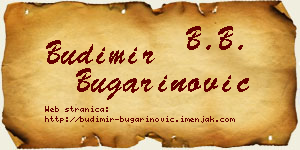 Budimir Bugarinović vizit kartica